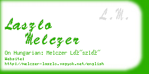 laszlo melczer business card